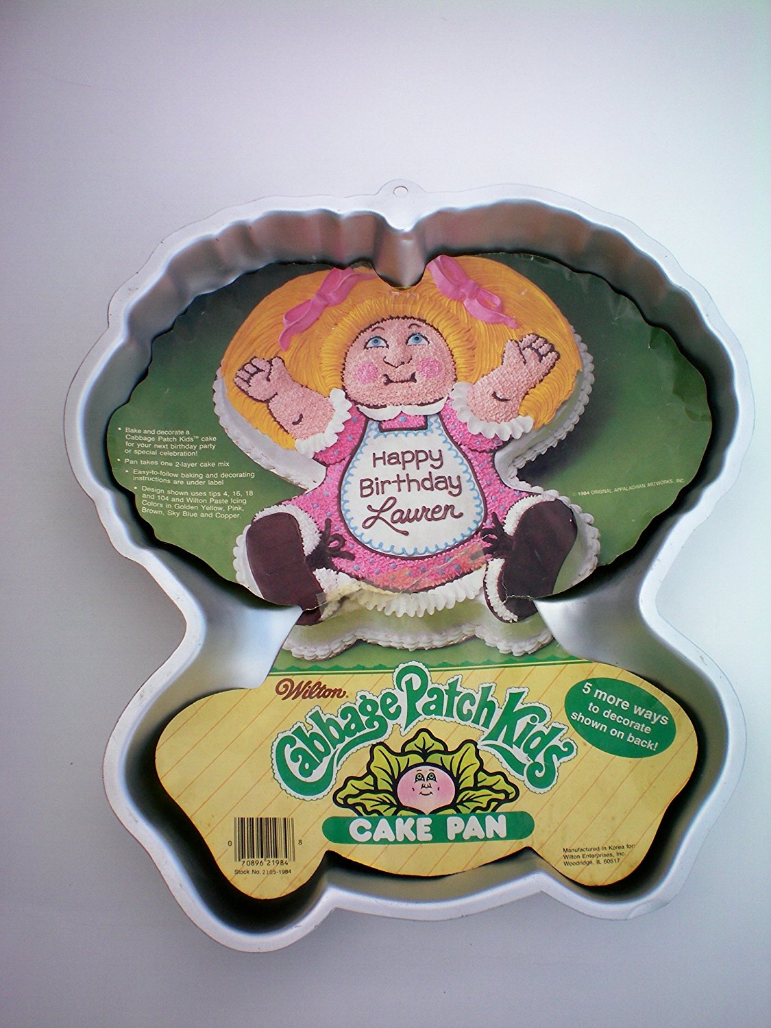 Wilton Cabbage Patch Kids Cake Pan RETIRED as shown Directions