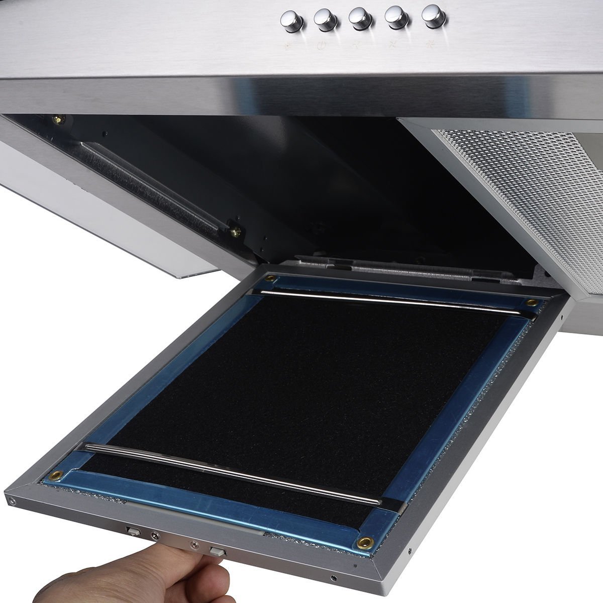 Giantex 36" Range Hood Kitchen Wall Mount Stainless Steel Glass Stove