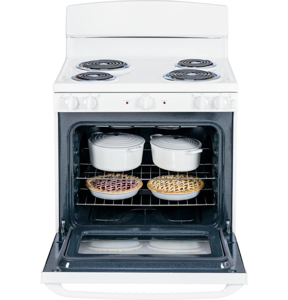 GE GIDDSMSJBS04WH 30" 5 cu. ft. FreeStanding Electric Range, White