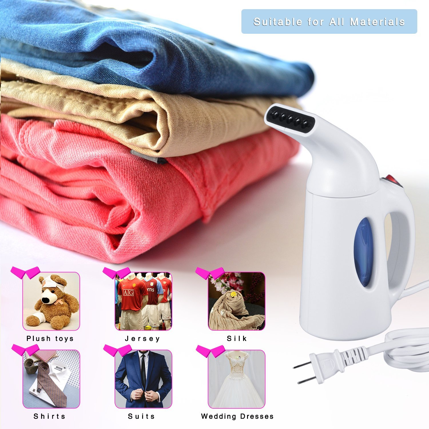 Portable Garment Steamer, LESHP Portable Handheld Garment Powerful