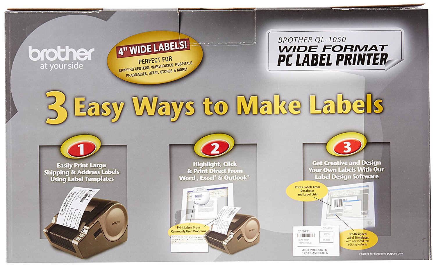 Brother QL1050 Wide Format PC Label Printer N2 free image download