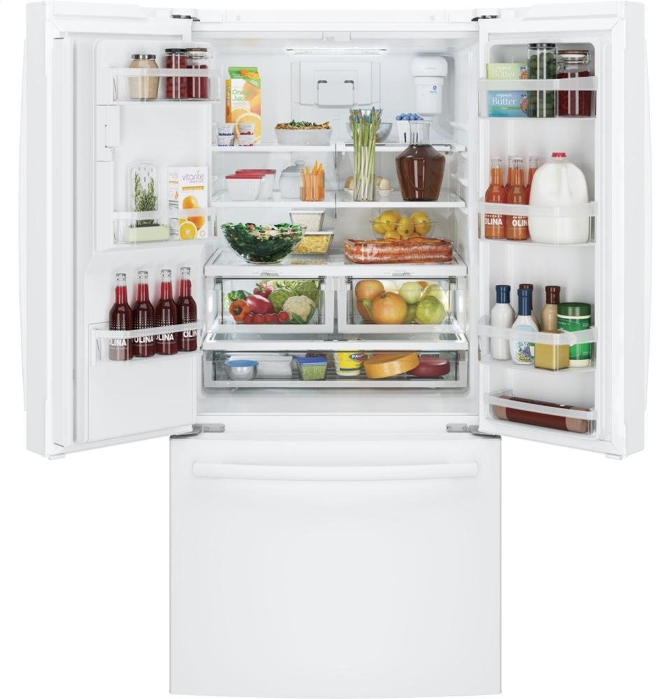 GE GFE24JGKWW 33" Energy Star Qualified FrenchDoor Refrigerator with