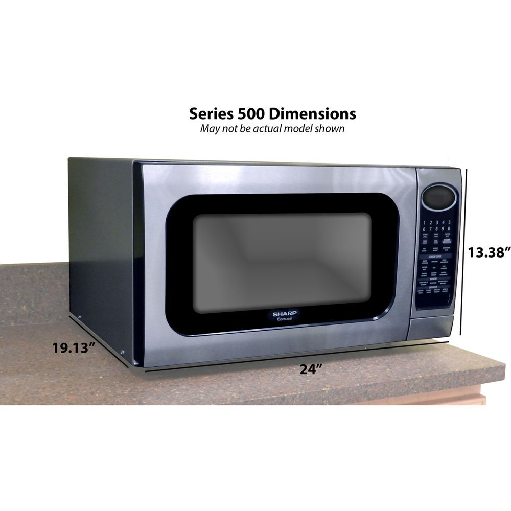Sharp R530ES 2CubicFoot 1200Watt Microwave, Stainless Steel and