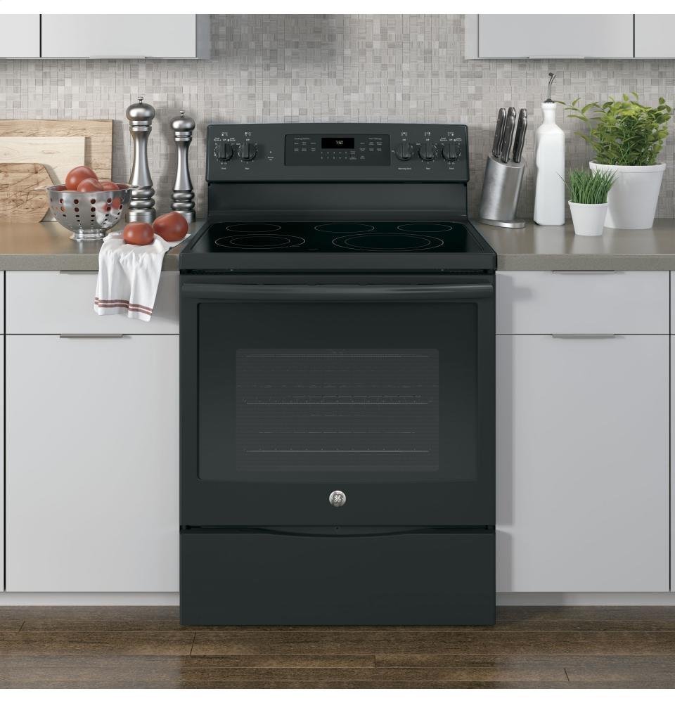GE JB750DJBB 30" Black Electric Smoothtop Range Convection free image