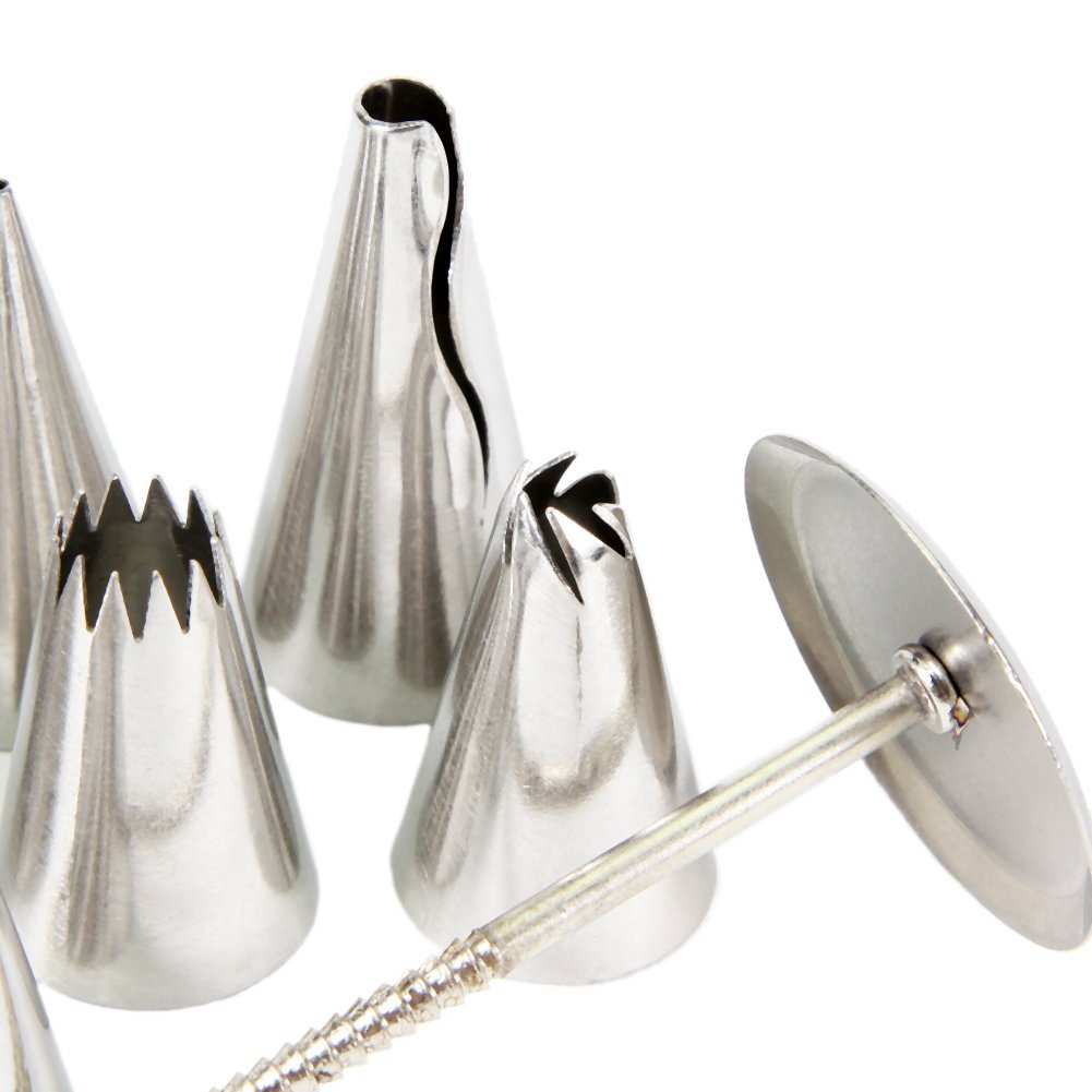 CoZroom 52Piece Stainless Steel Cake Decorating Tube Set for Cake Decoration with Hinged