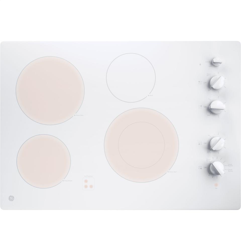 GE JP3530TJWW Profile 36" White Electric Smoothtop Cooktop N2 free