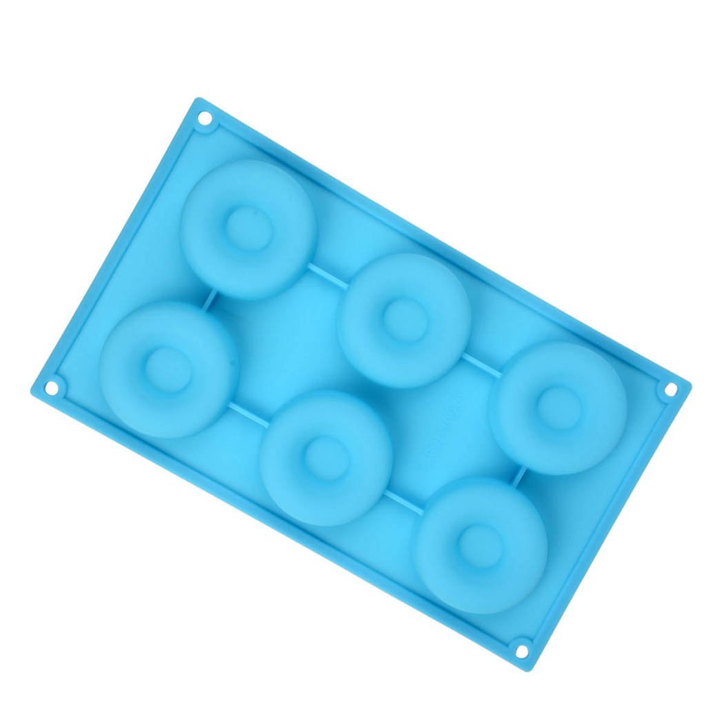 Inkint 6 Cavity Silicon Donuts Cake Mold Foodgrade Baking Pan Nonstick