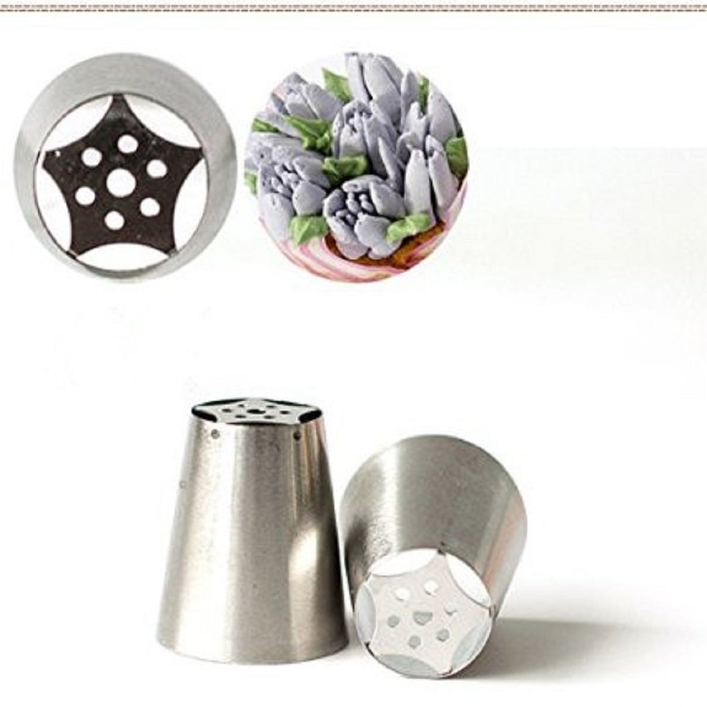 19pcs/set Russian Piping Tips7 Russian Tips +1 Tricolor Coupler +1