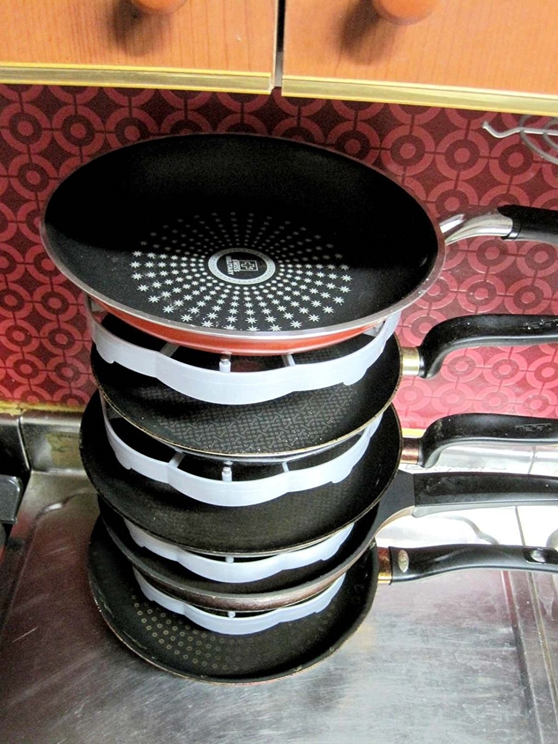 New Pan and Pot Organizer Rack Multi Uses Kitchen Rack Frying Pan Stand