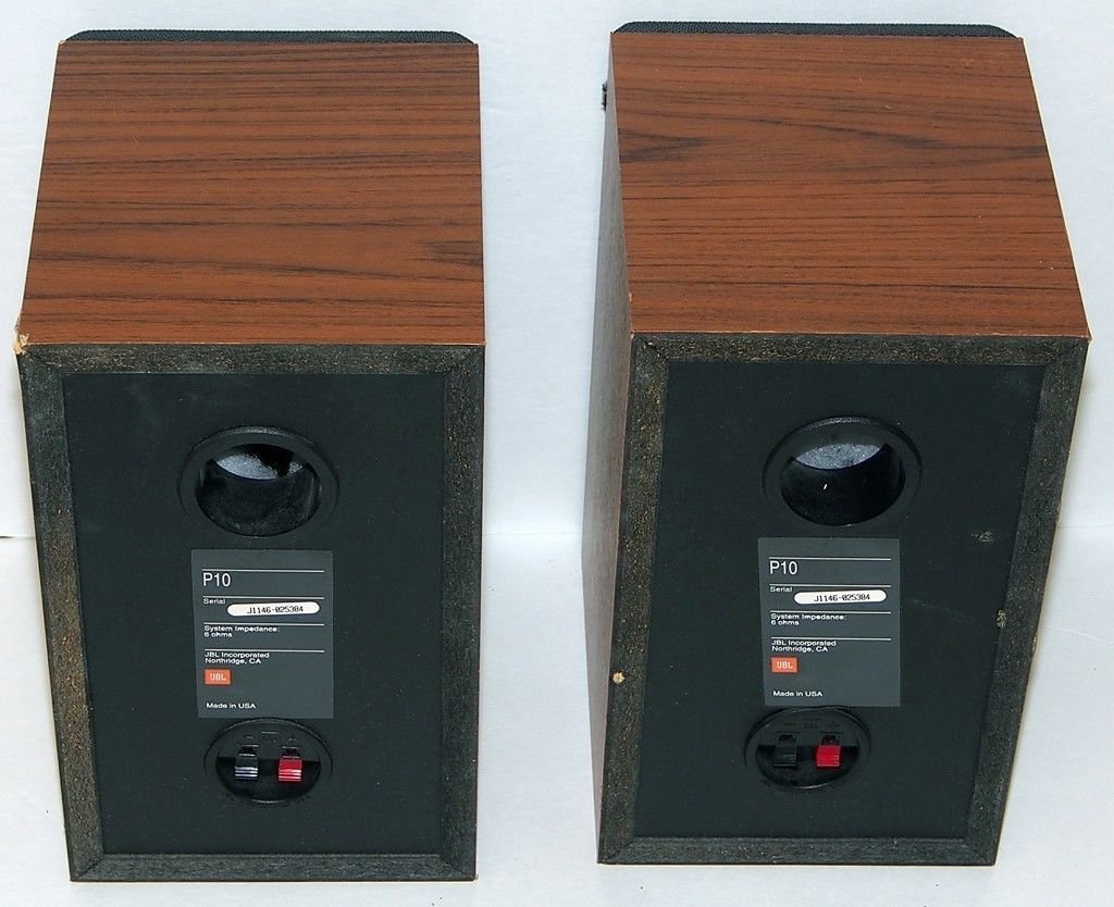 2 x JBL P10 2 Way Bookshelf / Front / Satellite Speakers 50W Wood