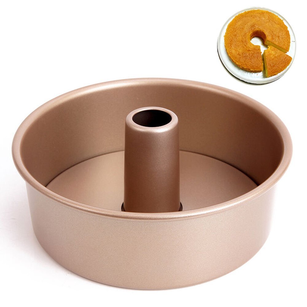 MyLifeUNIT 8 Inch Angel Food Pan, Nonstick Carbon Steel Angel Food Cake