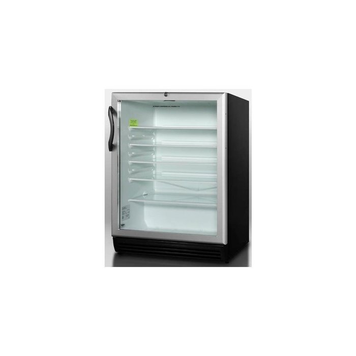 Summit SCR600BLBIHVADA 24" Stainless Steel Undercounter BuiltIn Beverage Center Right Hinge
