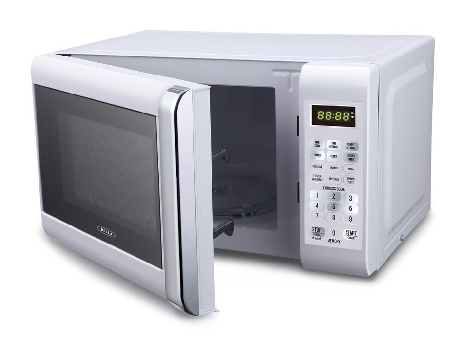 Bella 700Watt Compact Microwave Oven, 0.7 Cubic Feet, White with