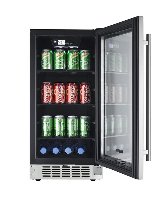 Titan TTCBC1580SZ 80Can Beverage Cooler SEAMLESS Stainless Steel free