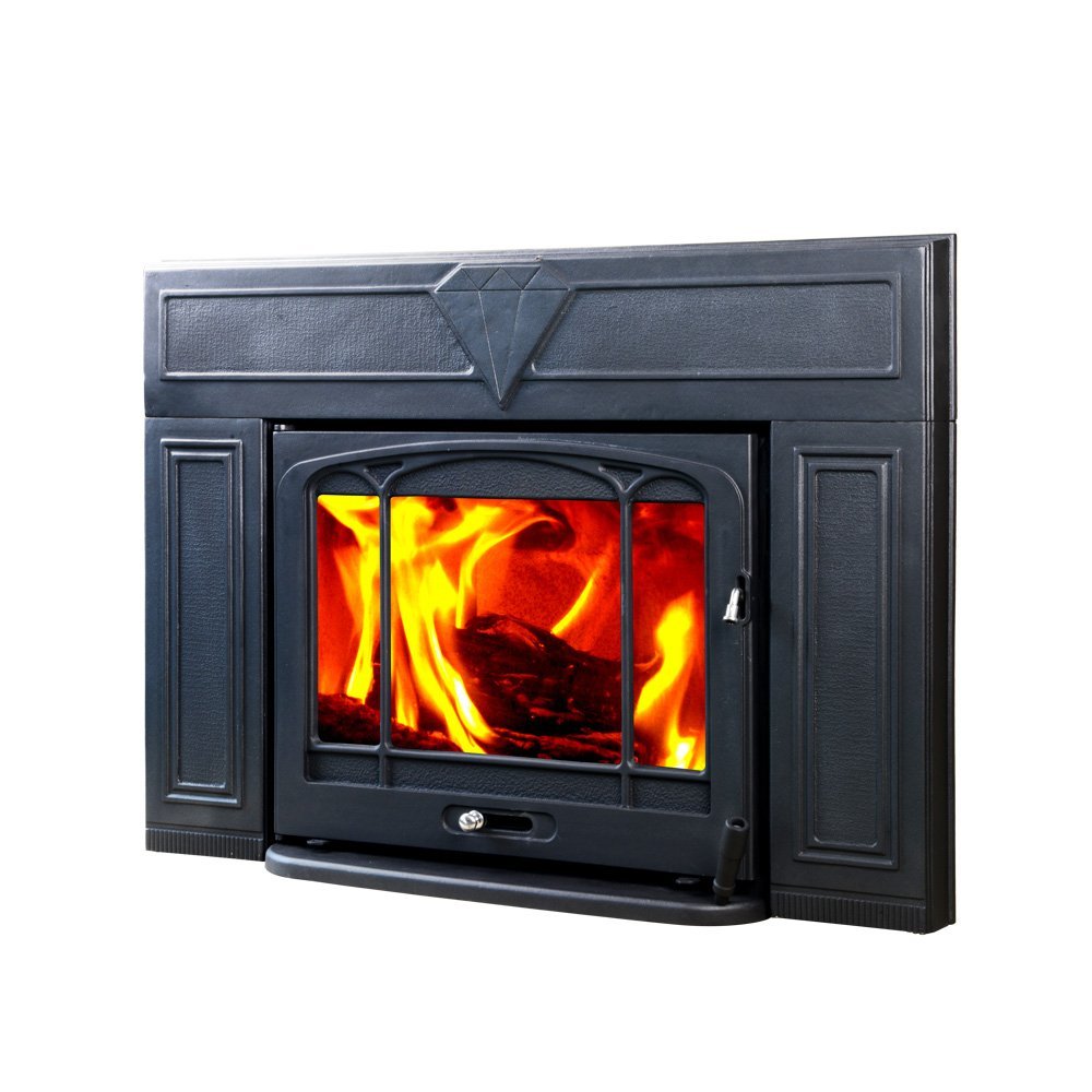 HiFlame Wood Burning Fireplace Insert HF577IU3 Paint Black N2 free
