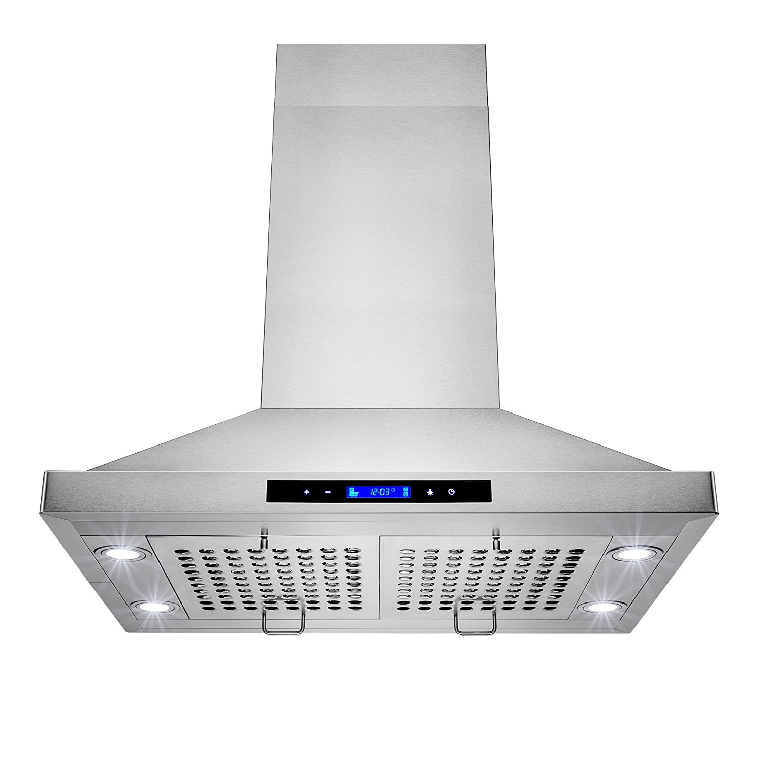 Golden Vantage Stainless Steel 30" Euro Style Island Mount Range Hood