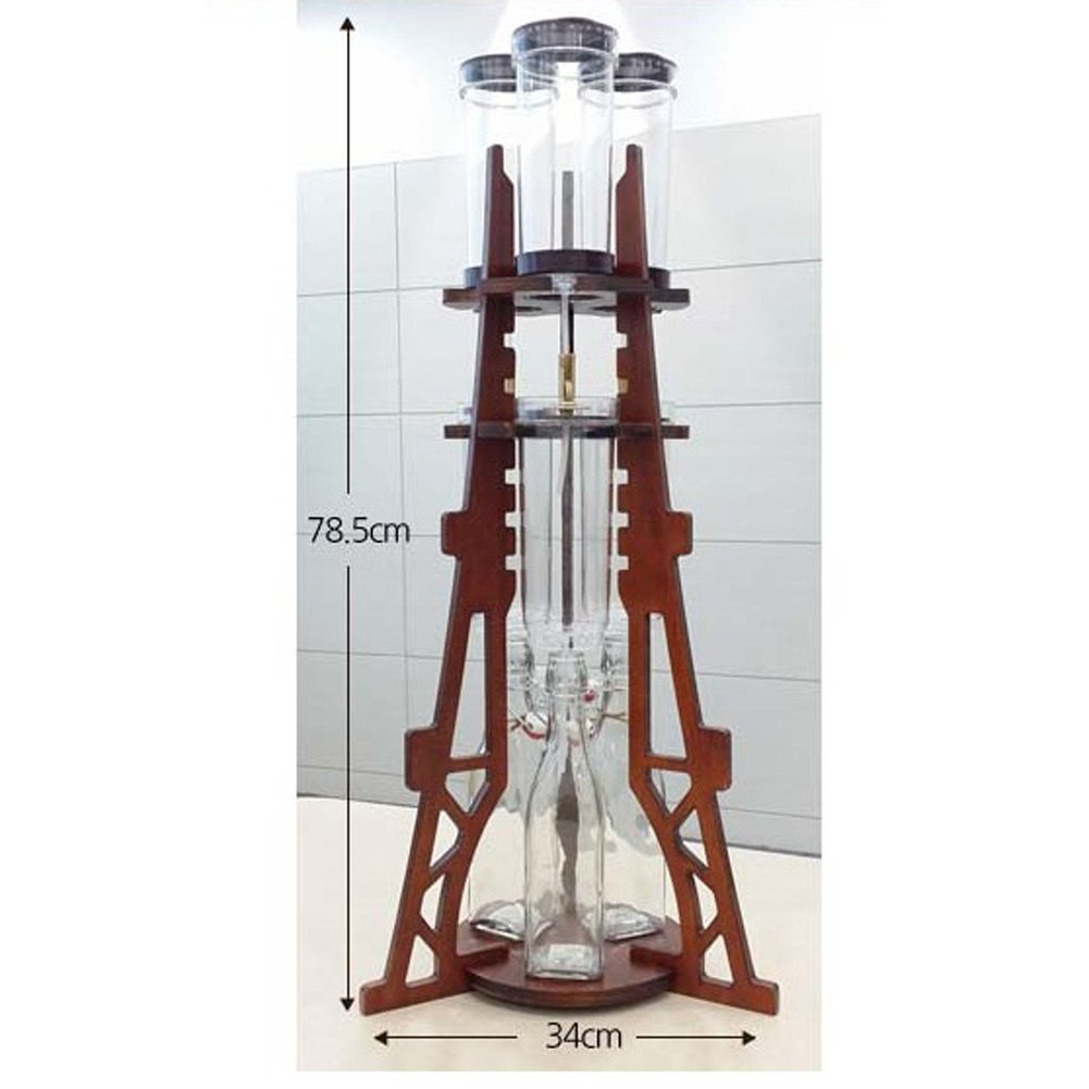 Dutch Q Cold Brew Coffee Iced Coffee Maker Wooden Eiffel Tower Home