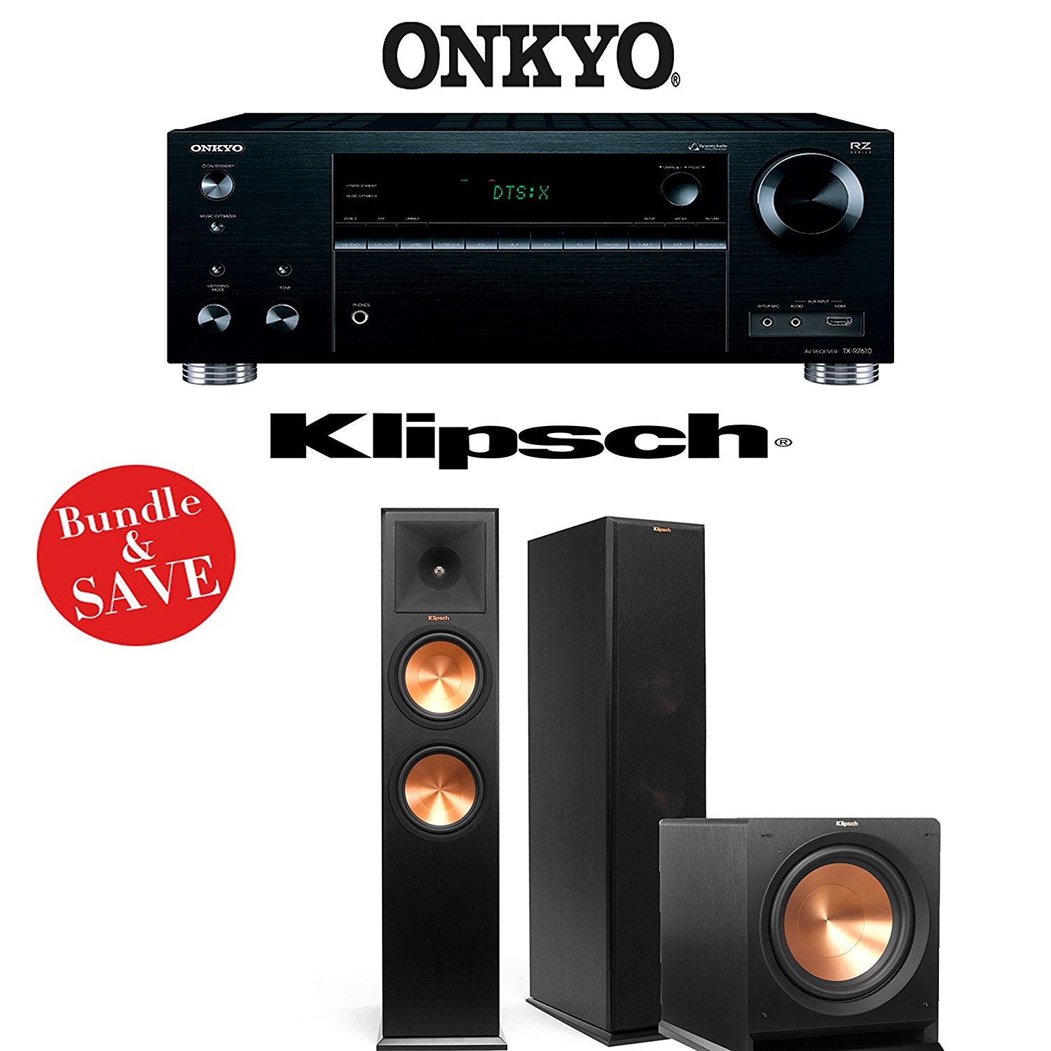 Onkyo TXRZ610 7.2Channel Network A/V Receiver + Klipsch RP280F