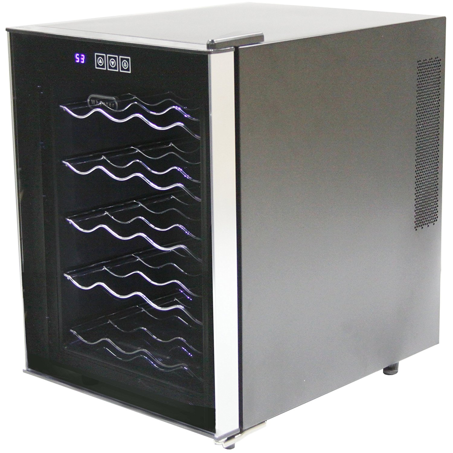 Whynter 20 Bottle Thermoelectric Wine Cooler with Black Tinted Mirror