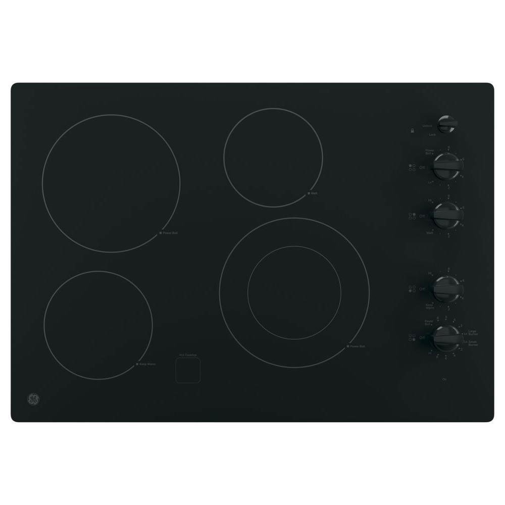 GE 30" Black Electric Cooktop free image download