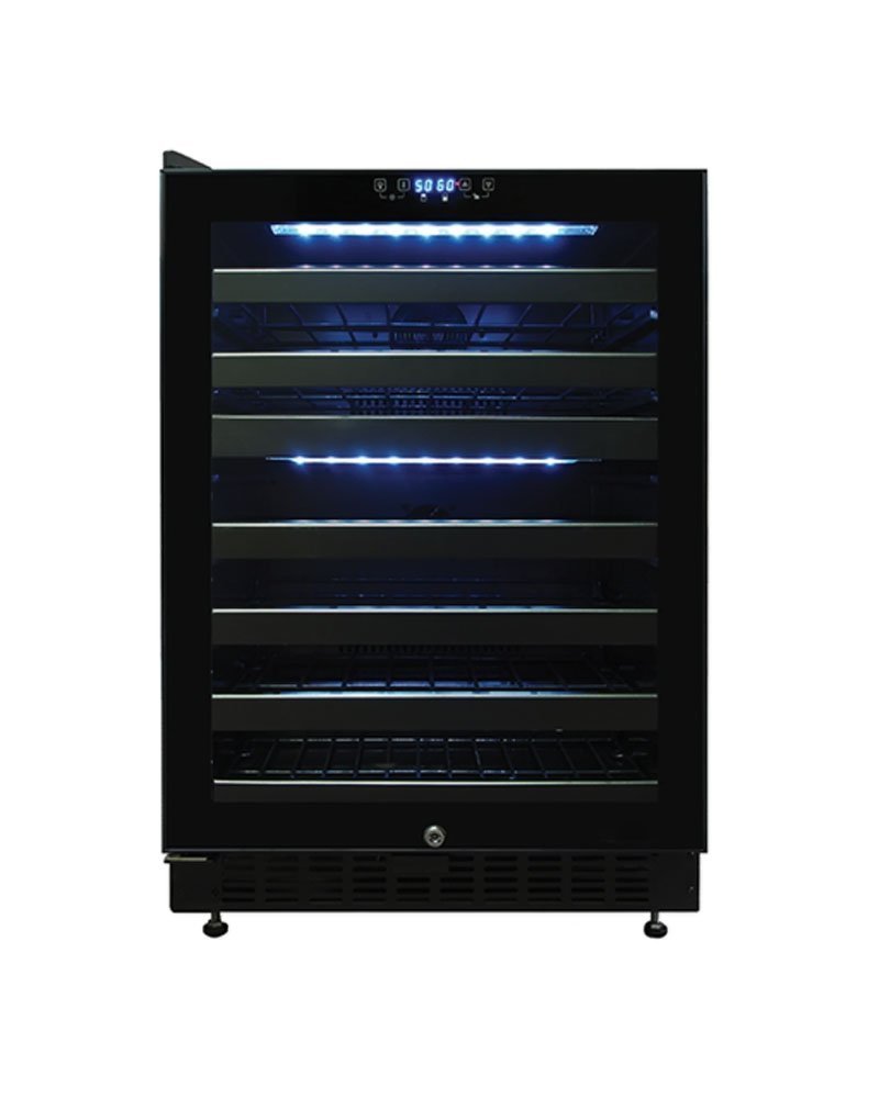 46Bottle DualZone Wine Cooler with Seamless Glass Door (LeftHinge