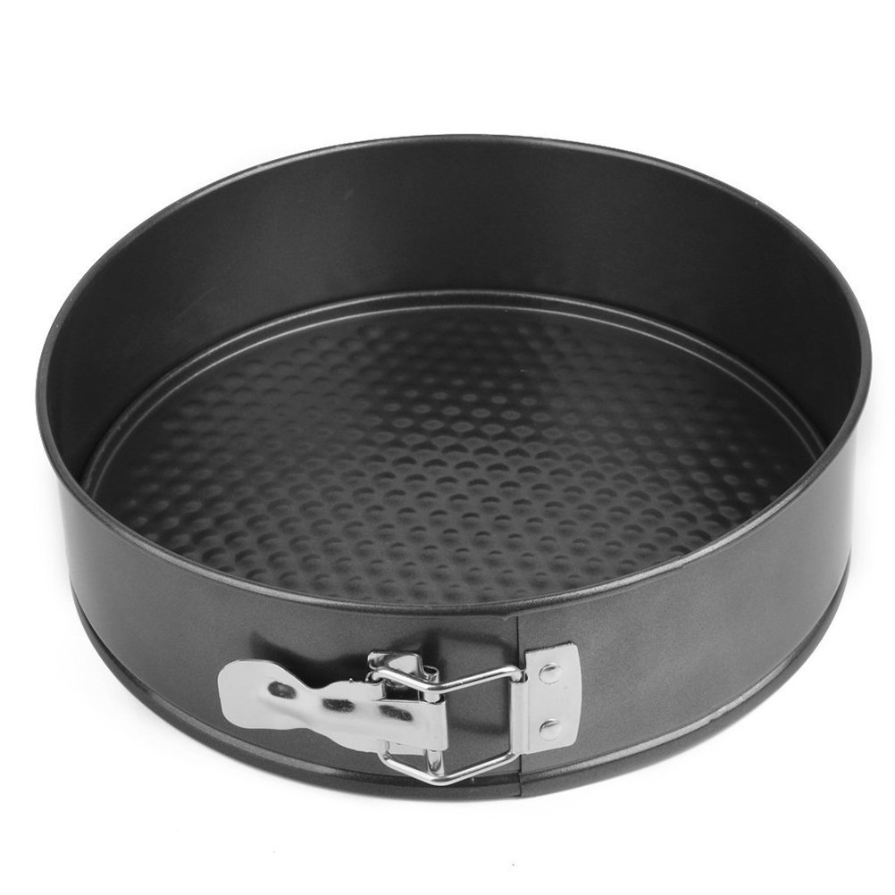 Foxnovo Cake Tin Round Non Stick Loose Base Deep 24 x 7cm (Black) free