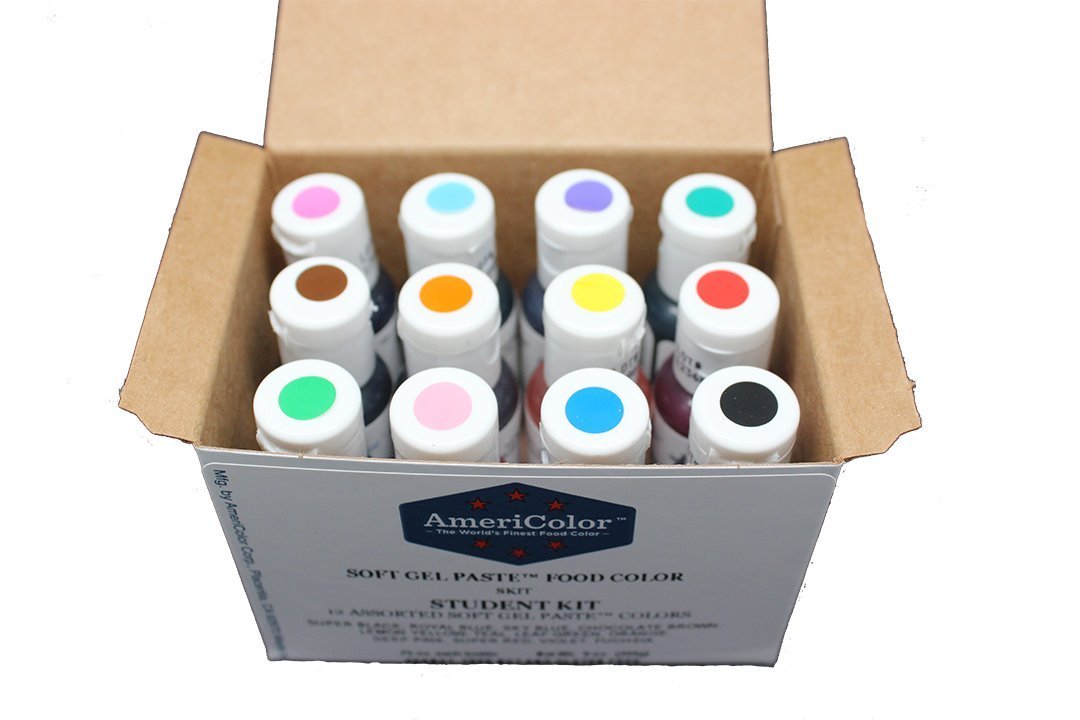 AmeriColor Student Soft Gel Paste Food Color, 0.75 Ounce, 12 Pack Kit