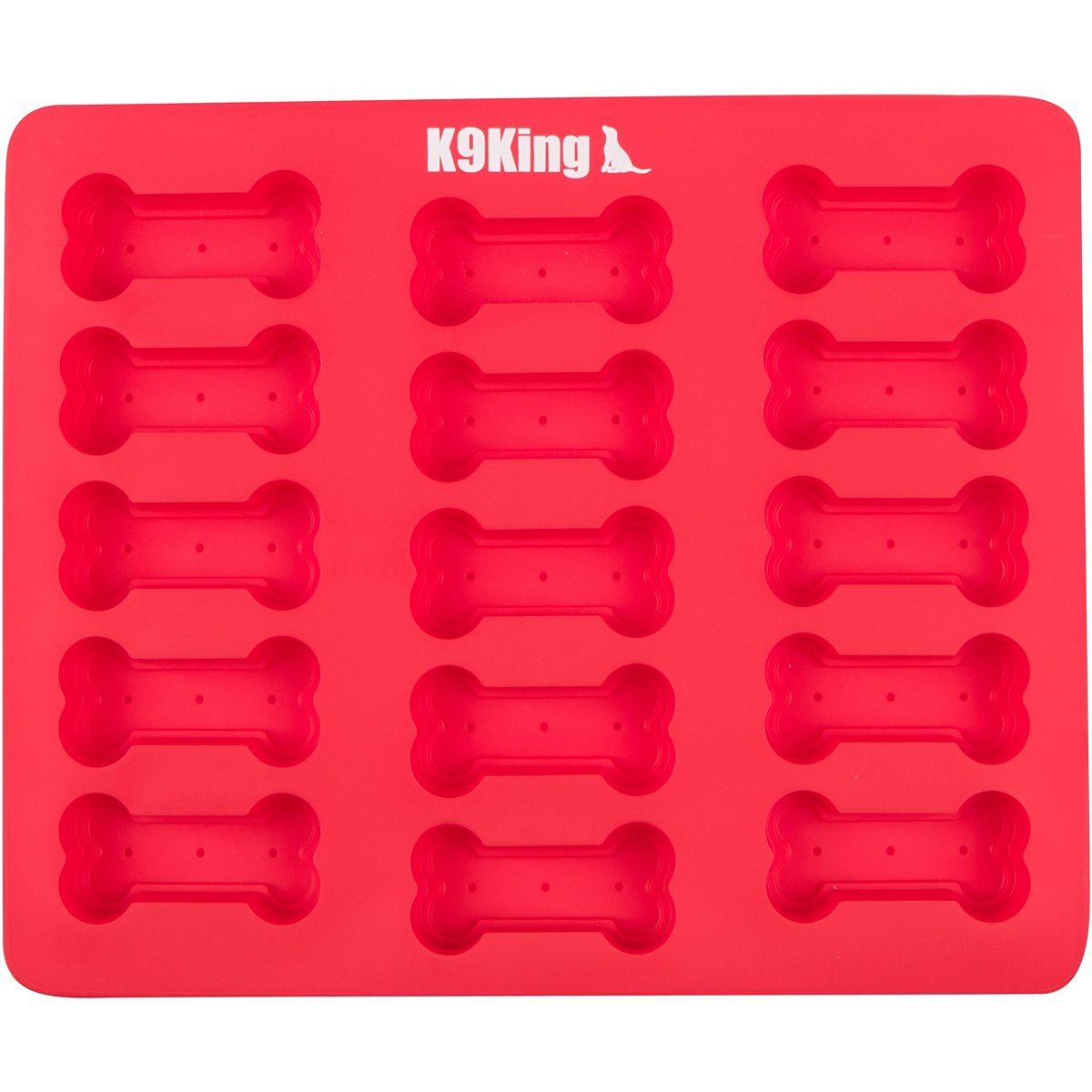 K9King Dog Treat Cake Pan, Silicone Bone Mold, 12 by 10 inch N3 free