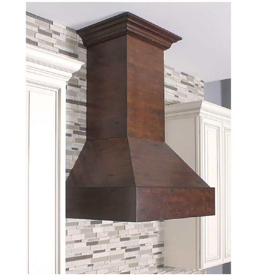 Z Line 355WH36 1200 CFM Wooden Wall Mount Range Hood, 36", Walnut