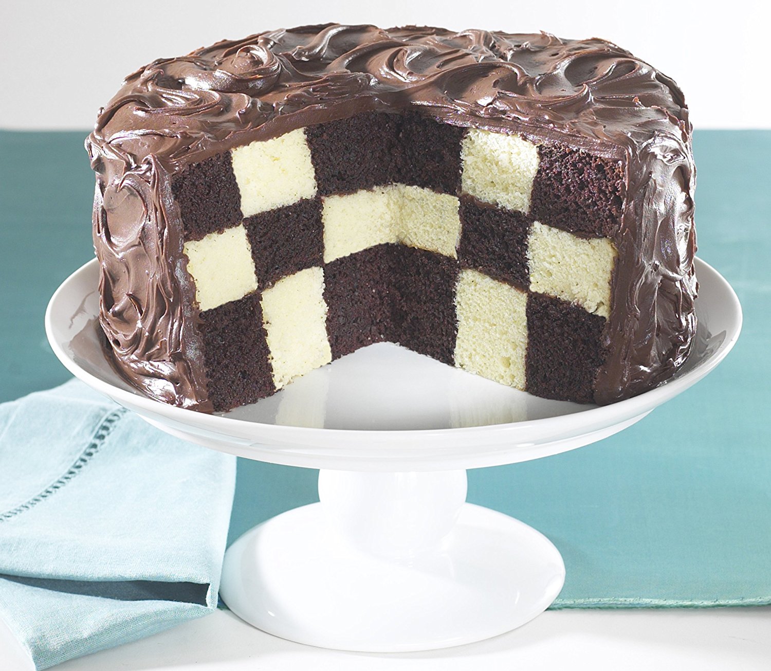Nordic Ware Pro Form Checker Board 3 Layer Cake Pan Set N2 free image