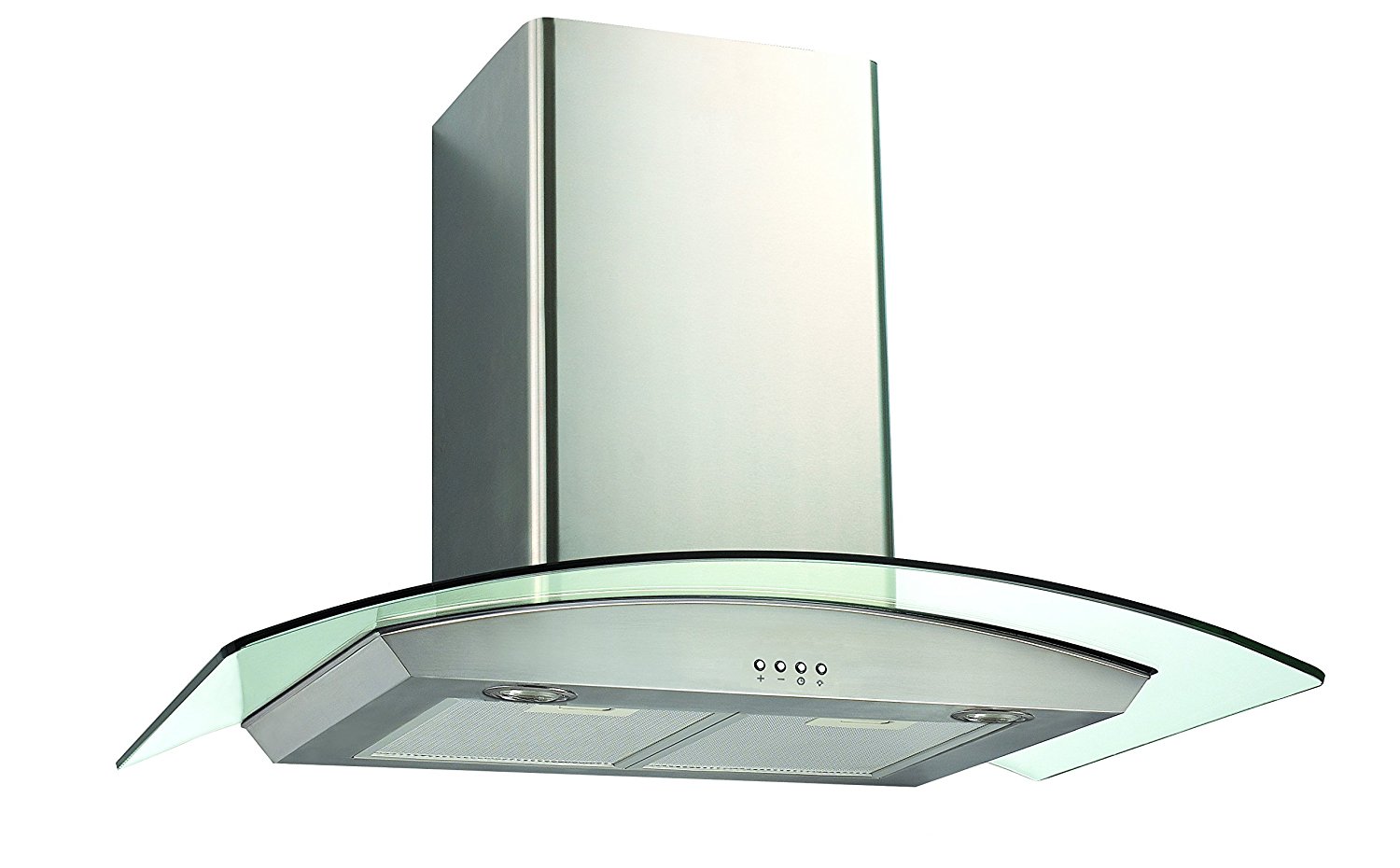Ancona GC430 Glass Canopy 400 CFM Wall Mount Range Hood, 30Inch N5