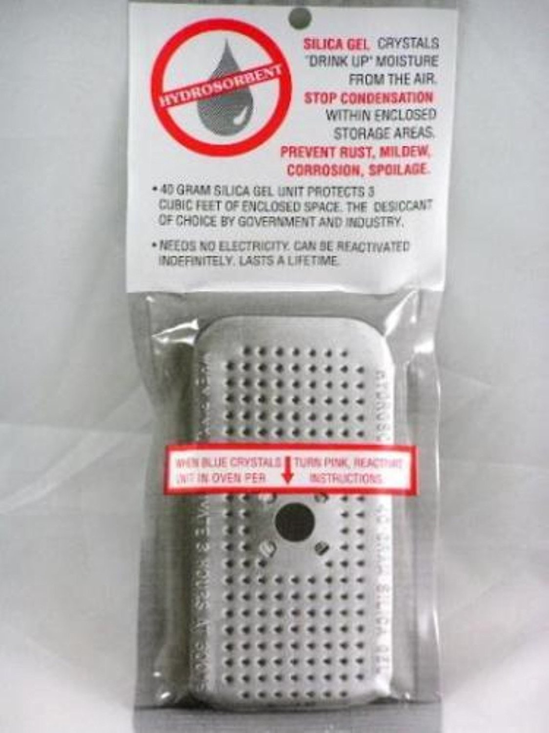 5 Silica Gel Hydrosorbent 40 Gram Canisters Desiccant Dehumidifying