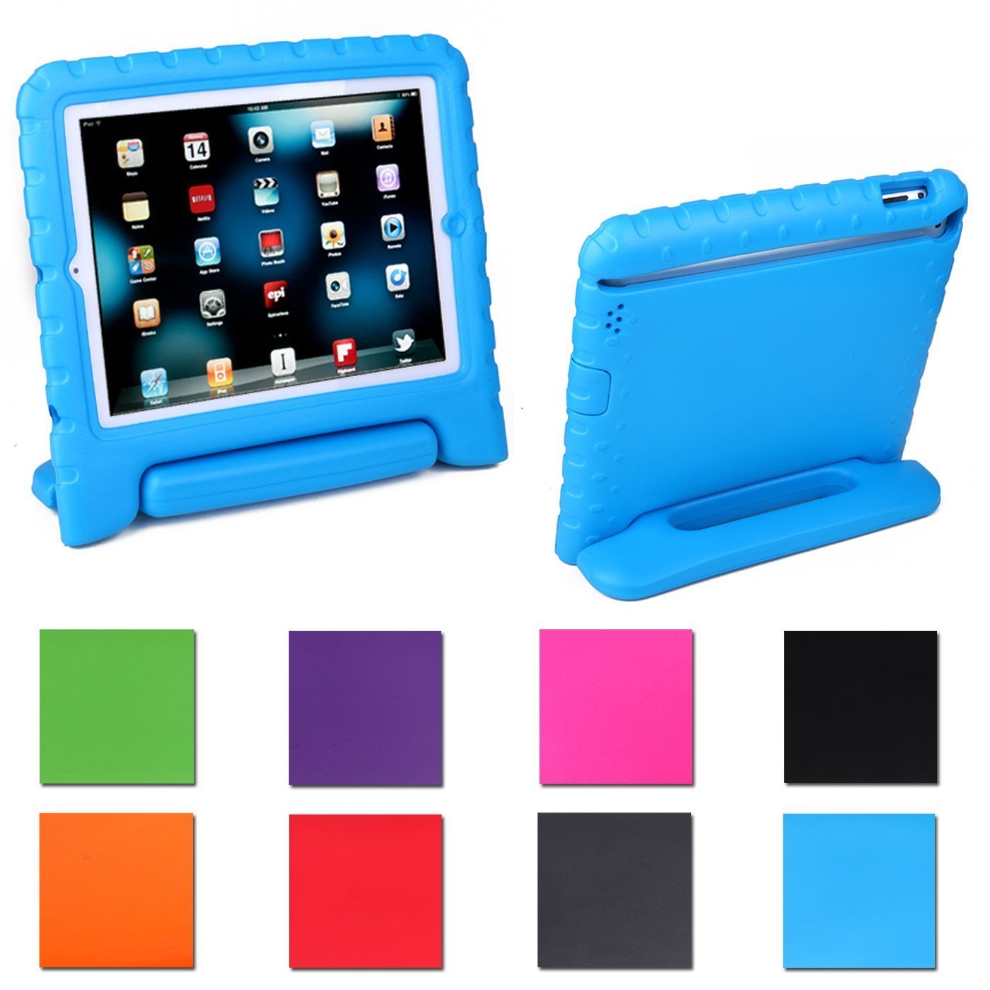 For kid iPad 2 case，iPad 3 case,iPad 4 case，Aceguarder 360 degree
