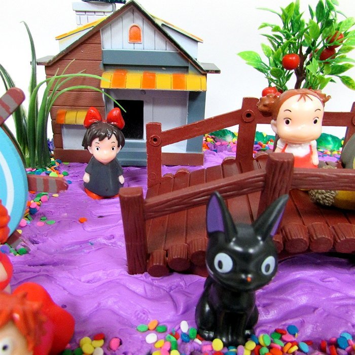 15 Piece ANIME Studio Ghibli Themed Birthday Cake Topper Set Featuring
