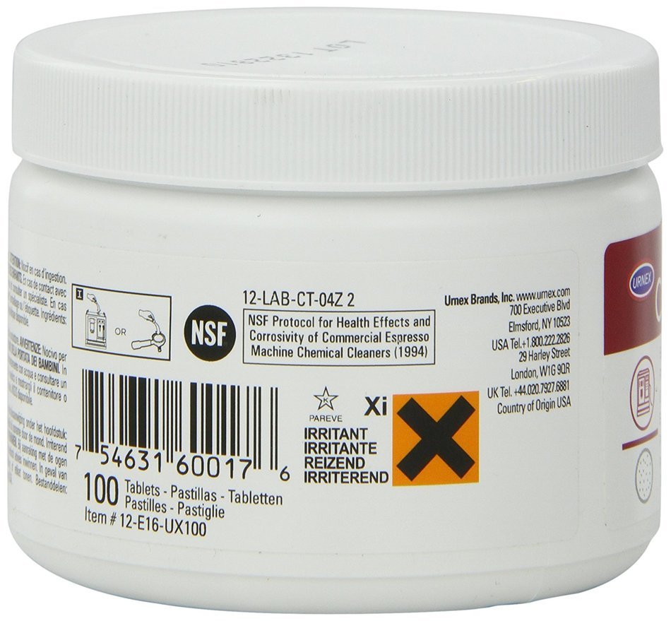 Urnex Cafiza Professional Espresso Machine Cleaning Tablets, 100 Count