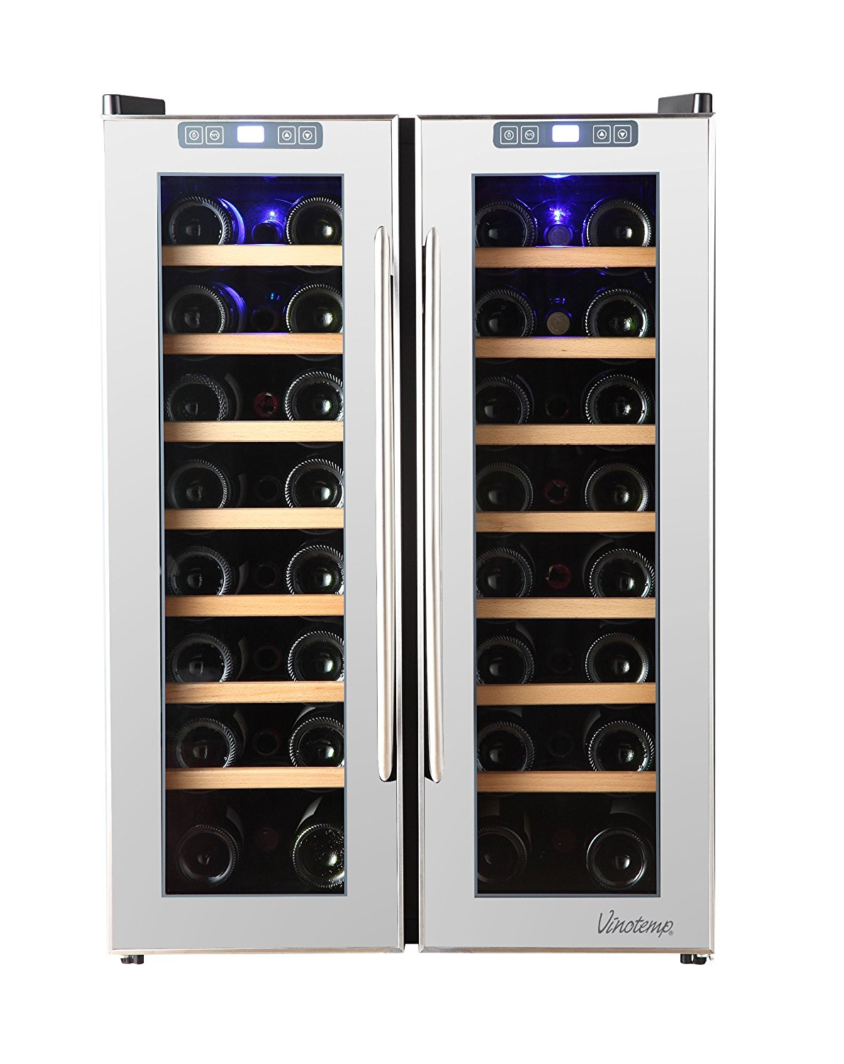 Vinotemp 48Bottle DualZone Mirrored Wine Cooler free image download