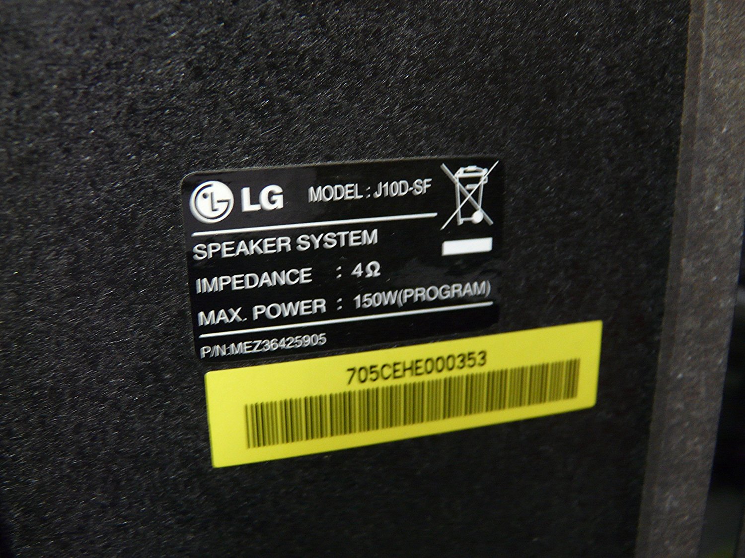 LG J10DSF Home Theater System Compact Front Surround Sound Speakers (Speakers Only) 150watts N3