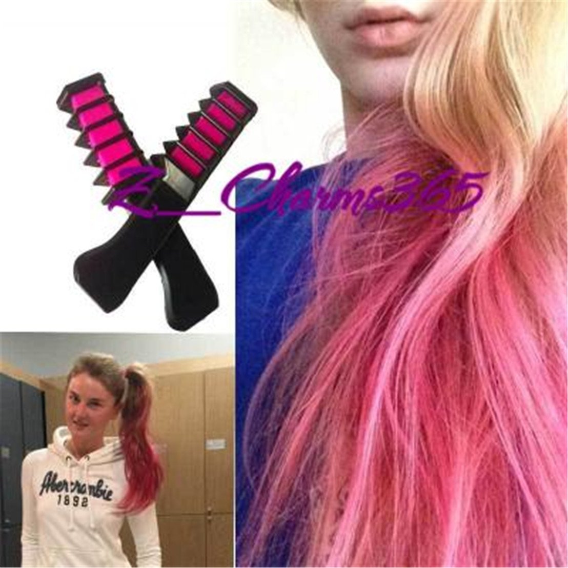 ShungHO Vogue Nontoxic Temporary Hair Chalk Dye Powder Comb Salon Hair