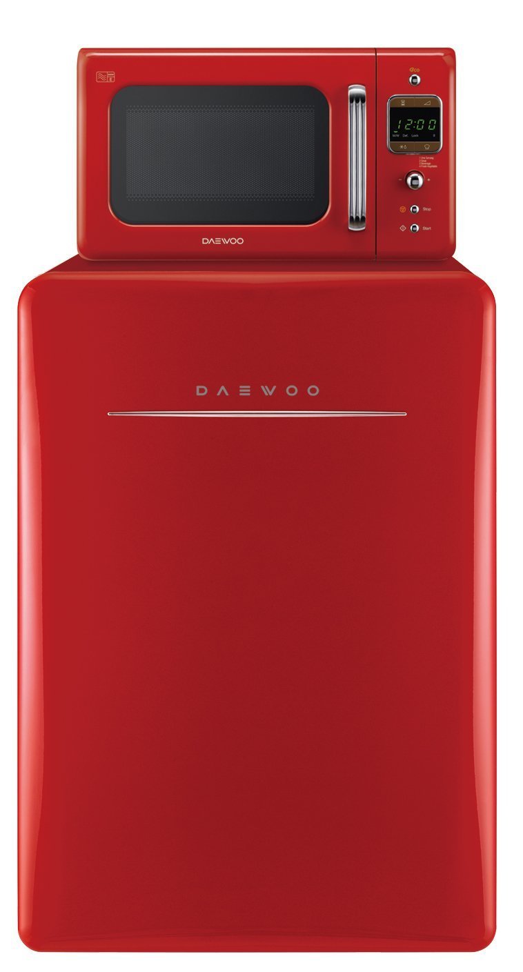 Daewoo Retro Compact Refrigerator 2.8 Cu Ft, Pure Red free image download