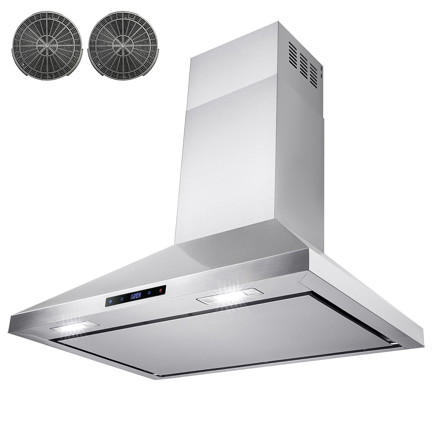 AKDY 36" Stainless Steel Wall Mount Powerful Kitchen Range Hood LED