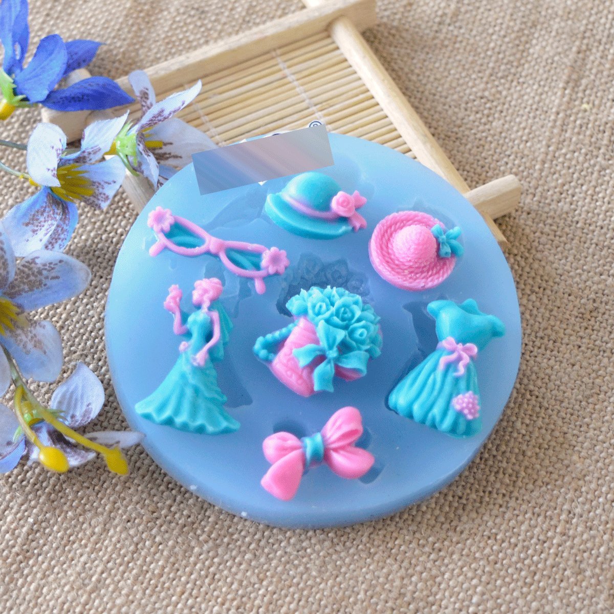 Anyana Bride & Flower & Bowknot & Dress & Hat Silicone Fondant Mold