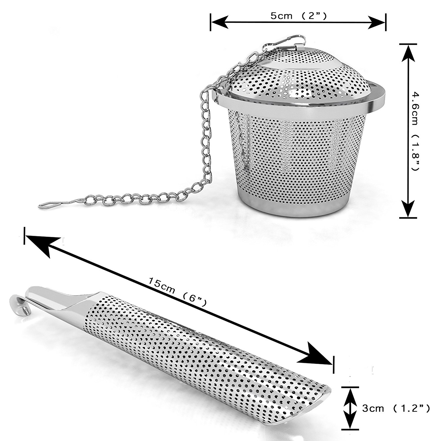 Luxury Tea Infuser & FREE Tea Stick Set by Zamzia Ideal for Loose