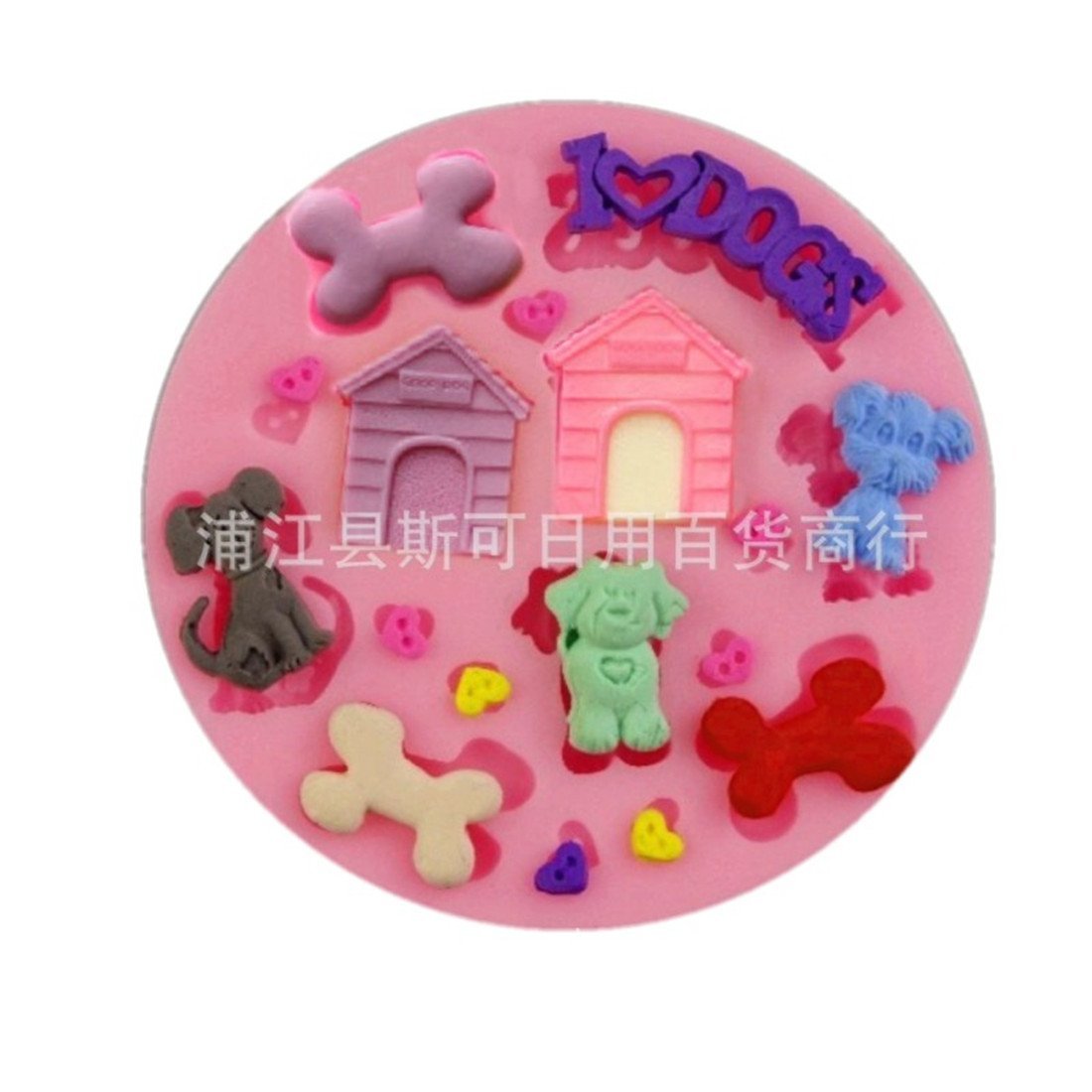 SHINA New Arrival Fondant Silicone Sugar House And Dog Shaped Cake