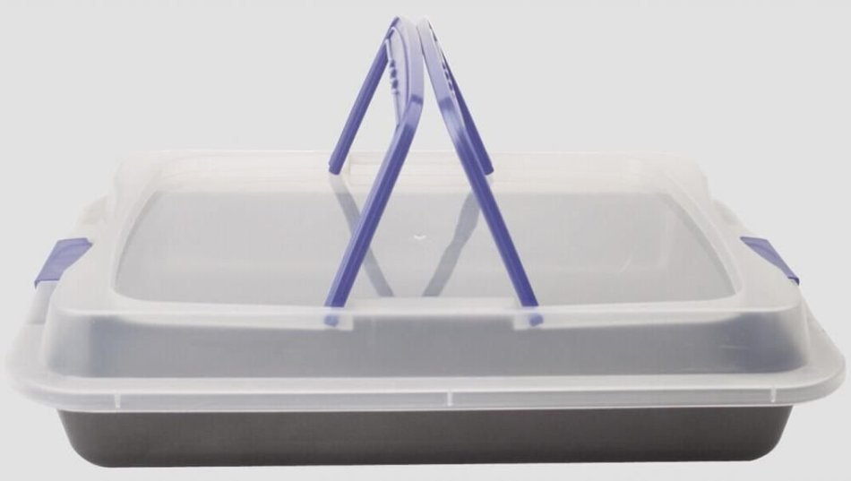 Better Chef BW10 Dishwasher Safe Gray Carbon Steel Roasting Pan w Lid