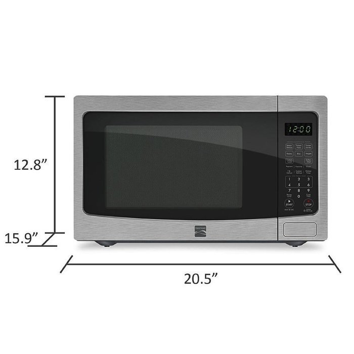 Kenmore 1.2 cu. ft. Countertop Microwave w/ EZ Clean Interior Stainless