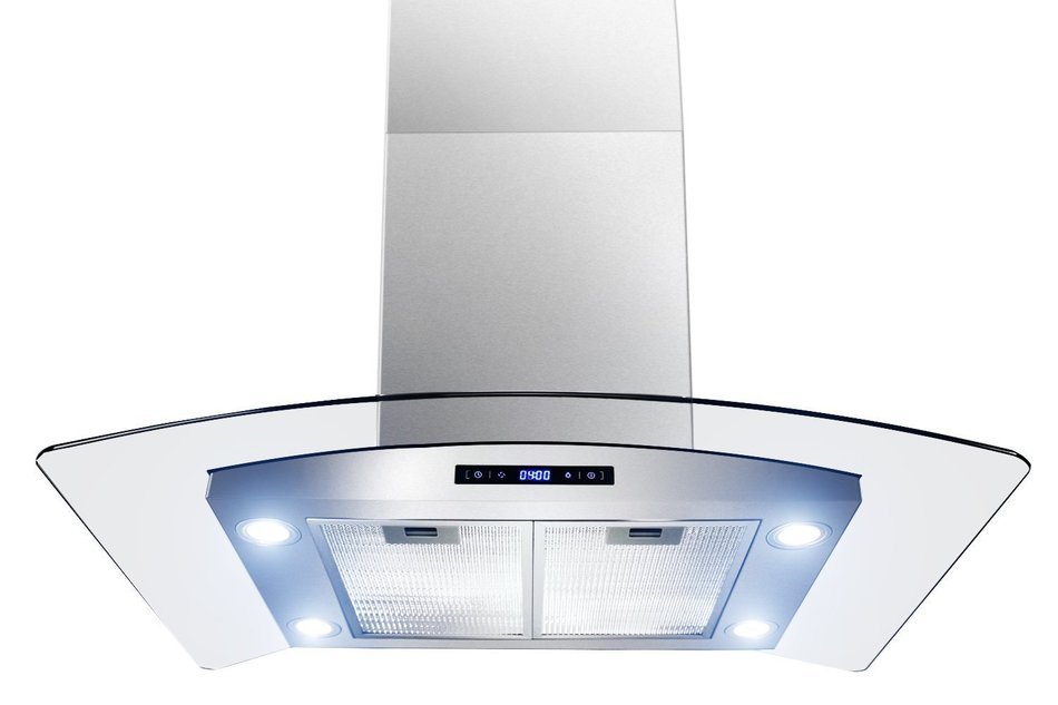 Golden Vantage Stainless Steel 30" Euro Style Island Mount Range Hood