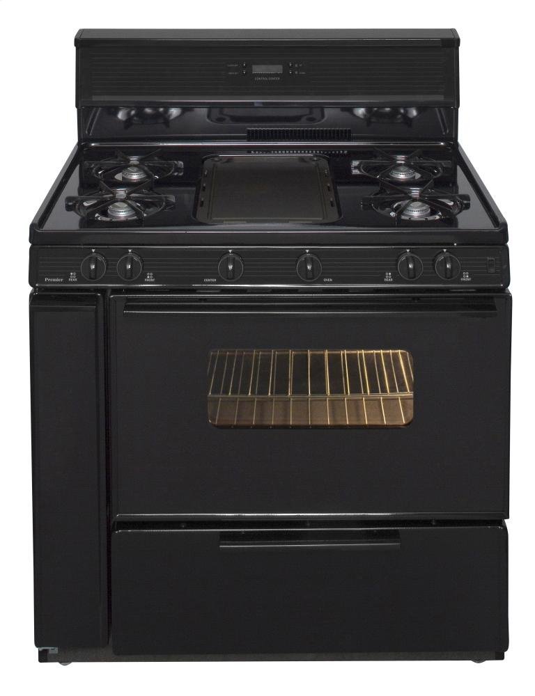 Premier SLK849B 36 Freestanding Gas Range, 4 Open Burners, Builtin Griddle, 3.9 cuft Manual