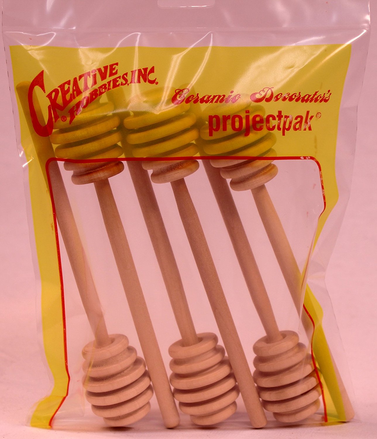 Creative Hobbies® 6 Inch Wood Honey Dipper Stick Server for Honey Jar