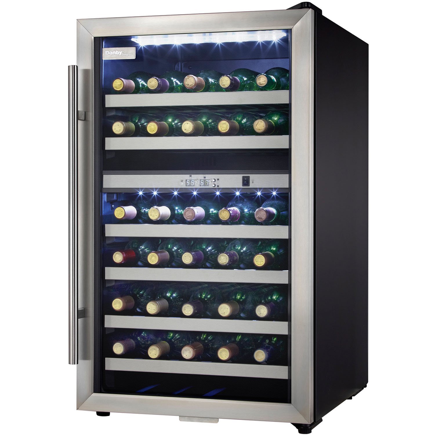 Danby DWC114BLSDD Designer 38Bottle DualZone Wine Cooler, Black