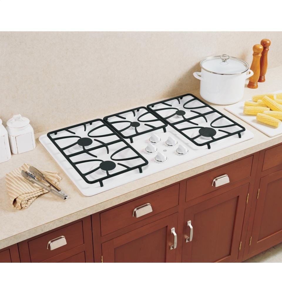 GE JGP633DETWW 36" White Gas Sealed Burner Cooktop N2 free image download